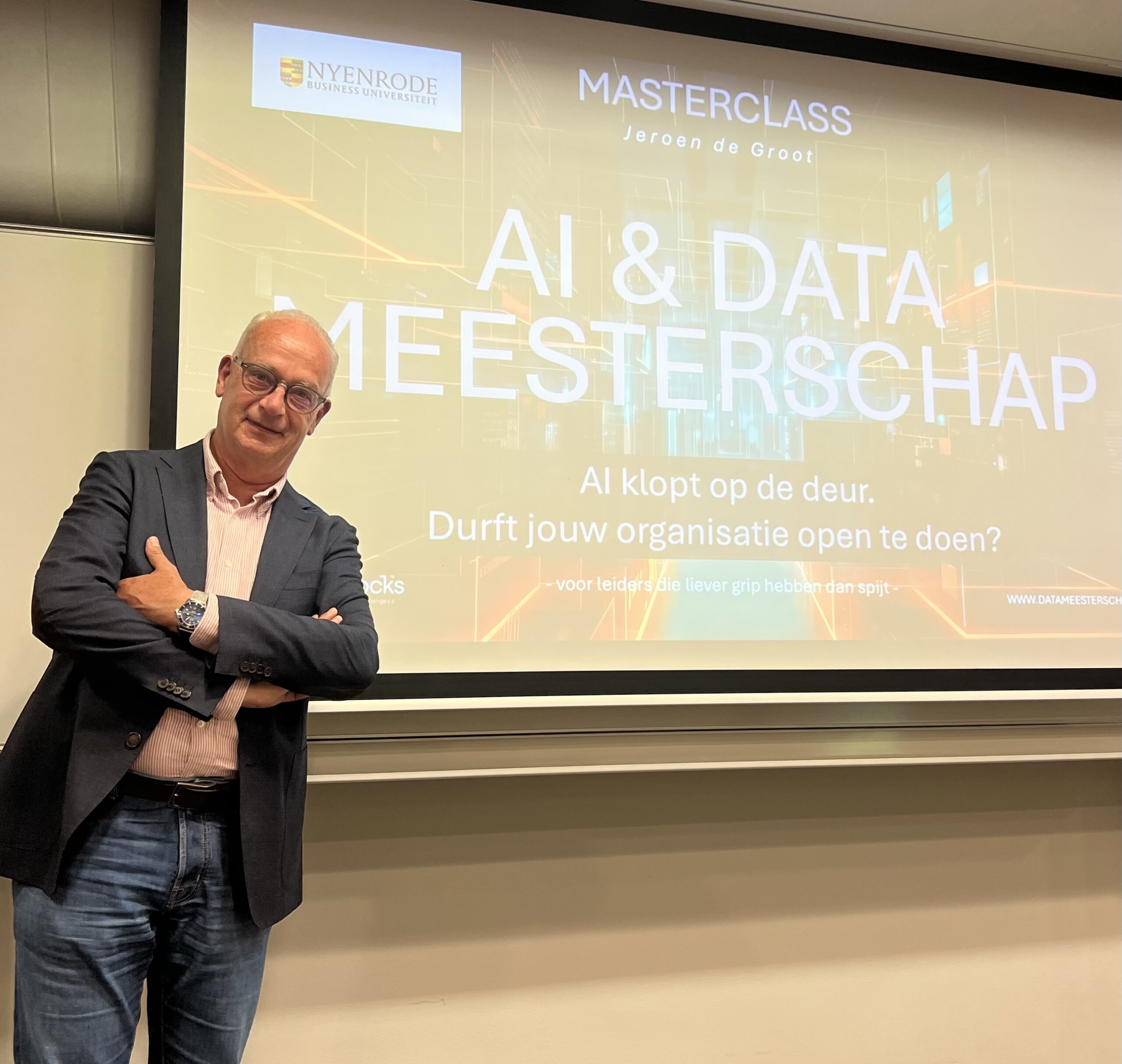 Jeroen de Groot geeft een masterclass AI en Datameesterschap bij Nyenrode Business Universiteit